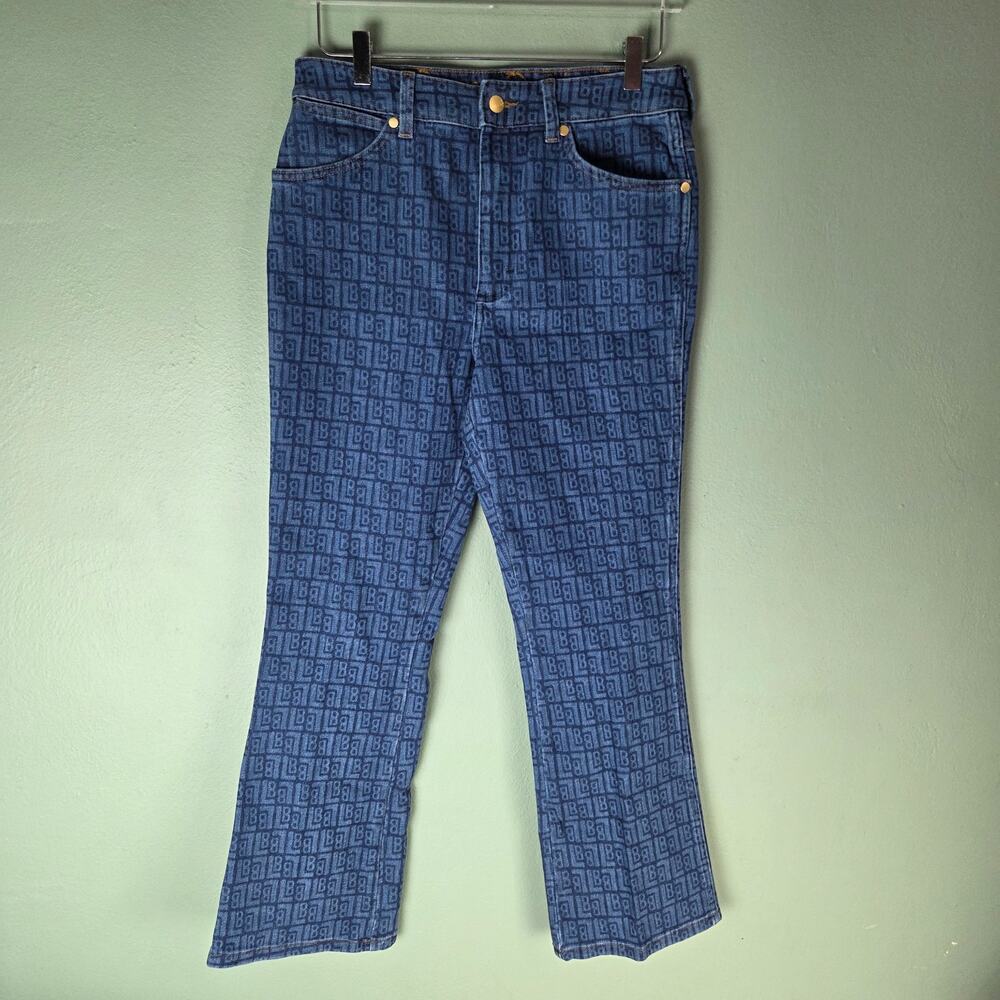 Wrangler X Leon Brdiges Womens 29 High Rise Laser Wrock Flare Jeans